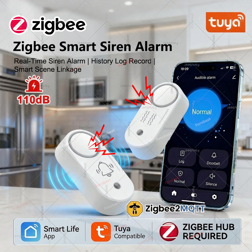 Home Security Lights - Zigbee Smart Siren Alarm Sound Light