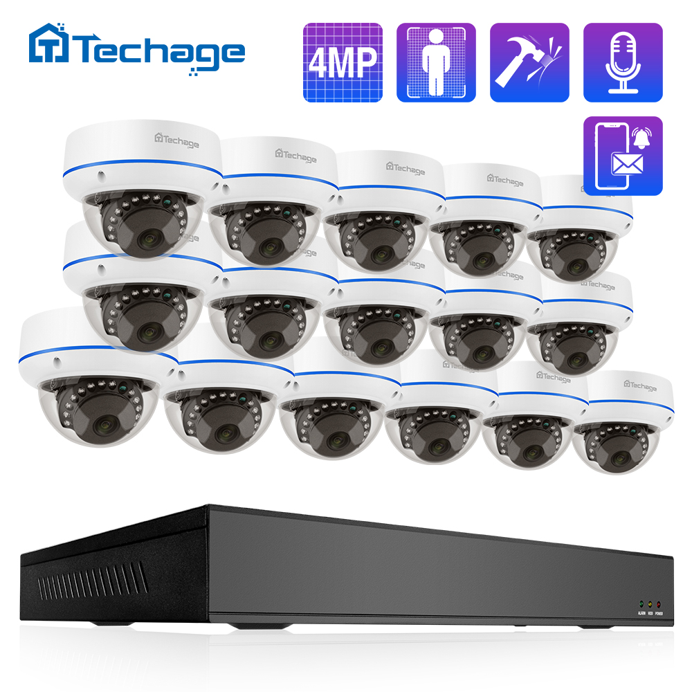 Home Security Brand - Techage HD 4MP 16CH POE Surveillance