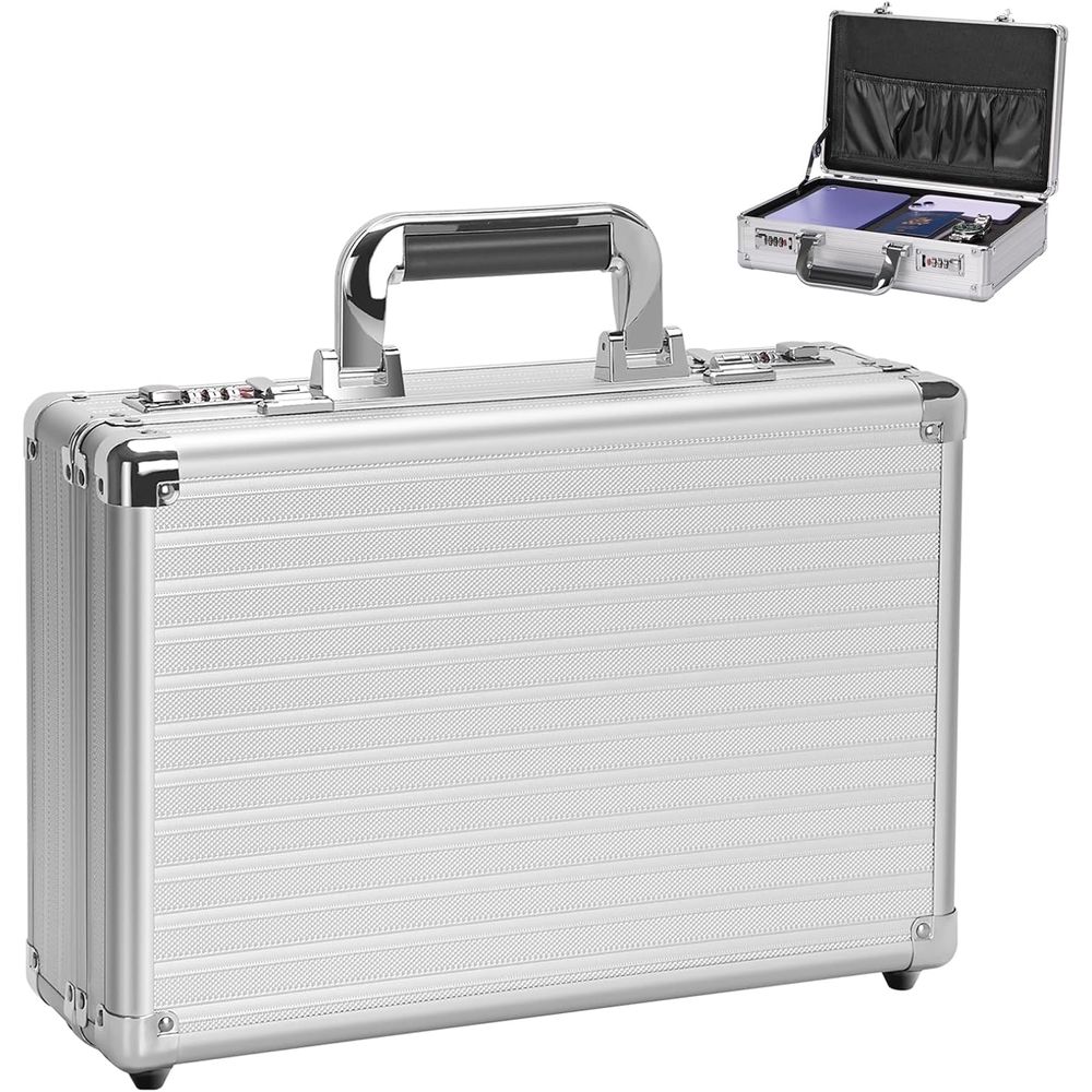 Home Security Officer - Portable Metal Storage Box with Dual