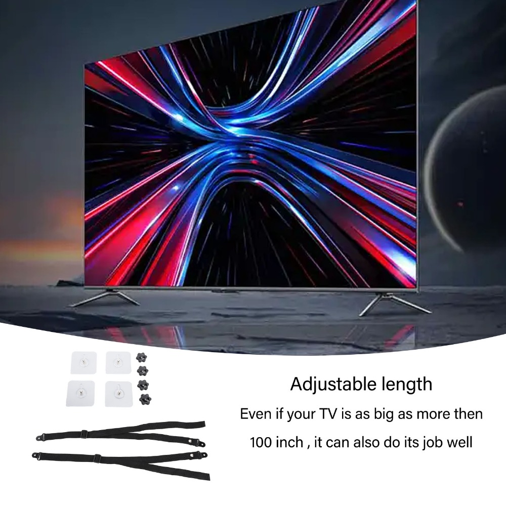 Home Security Tips - 2Pcs Convenient Adjustable TV Safety Strap