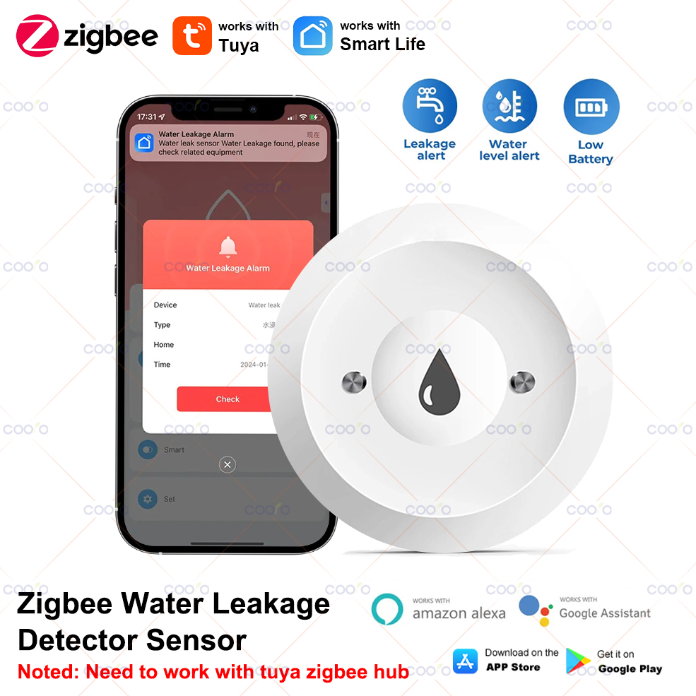 Home Security Monitor - Tuya Smart for Zigbee Water Sensor