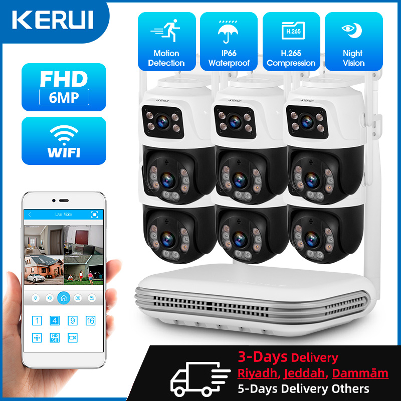 Home Security Brand - KERUI Waterproof 6MP HD Wireless Dual