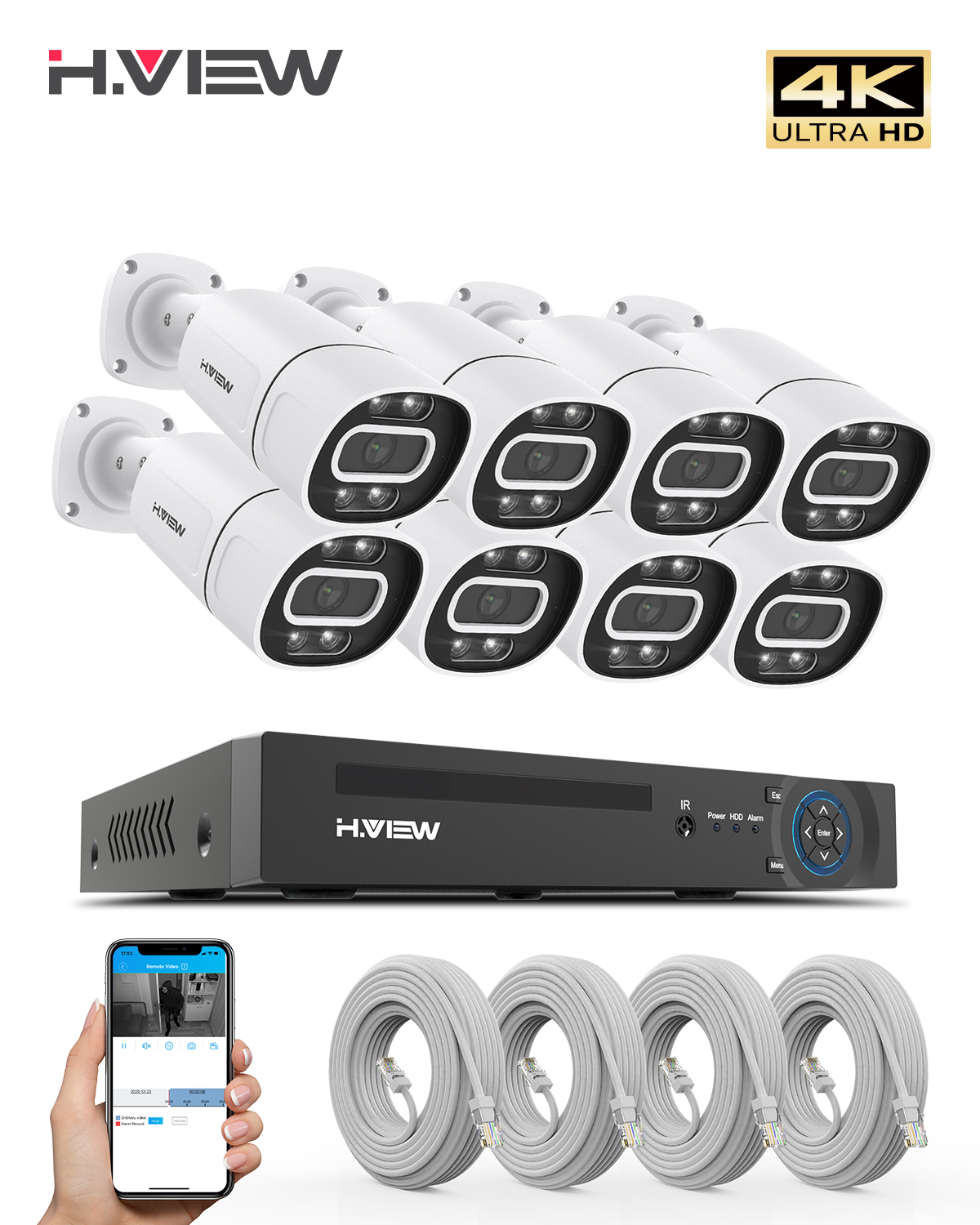 Home Security Brand - H.View 4K 5Mp 8Mp poe Cctv