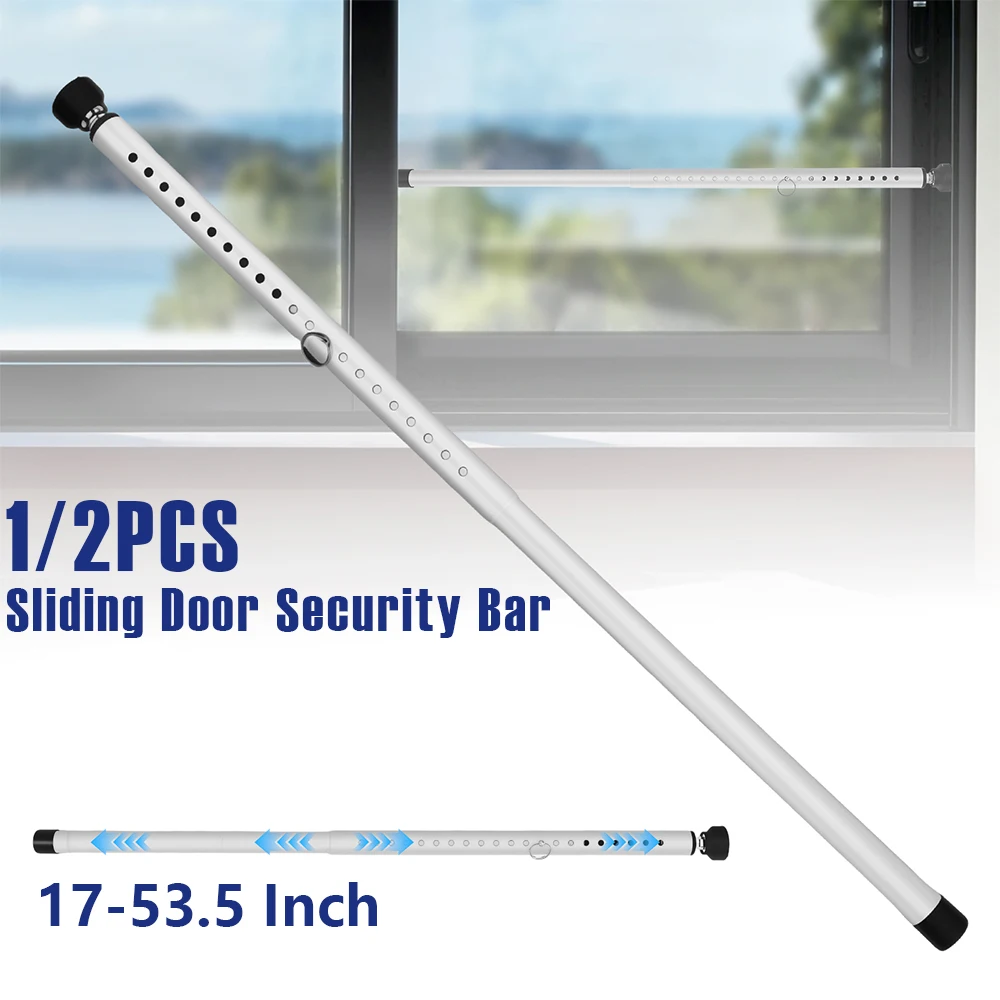 Home Security Tips - 1/2Pcs Sliding Door Security Bar 17-53.5