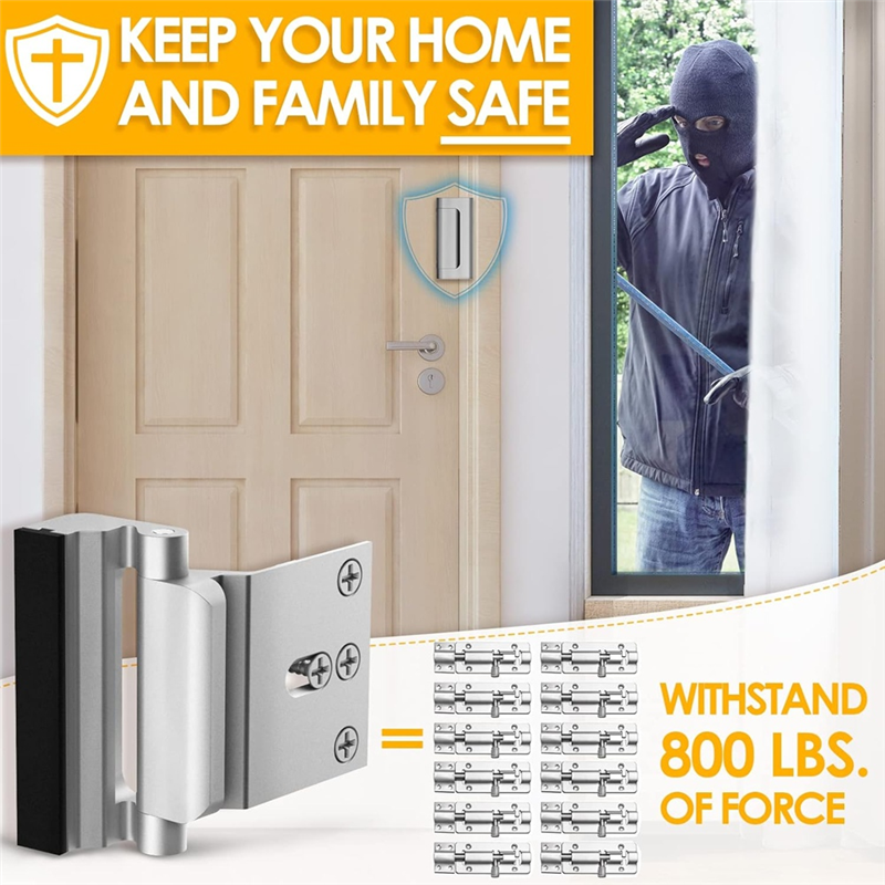 Home Security Door Reinforcement Lock - A03F-High Security Front Door Locks For