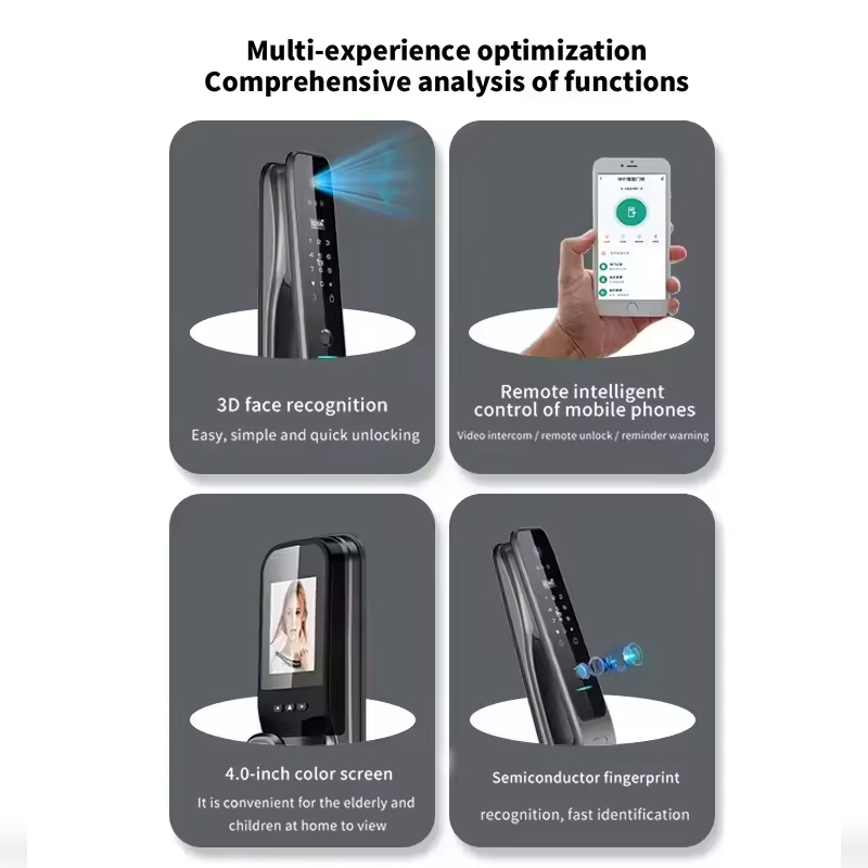HX5 Smart Door Lock 3D Face Re - Home Security Indoor Cameras 评论和价格