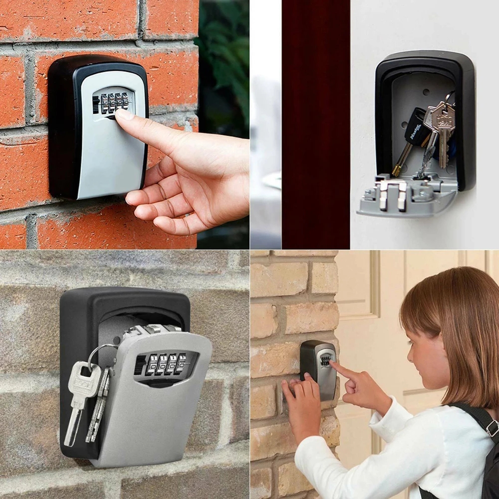 Wall Mount Key Lock Box 4 Digi - Home Security Key Box 评论和价格