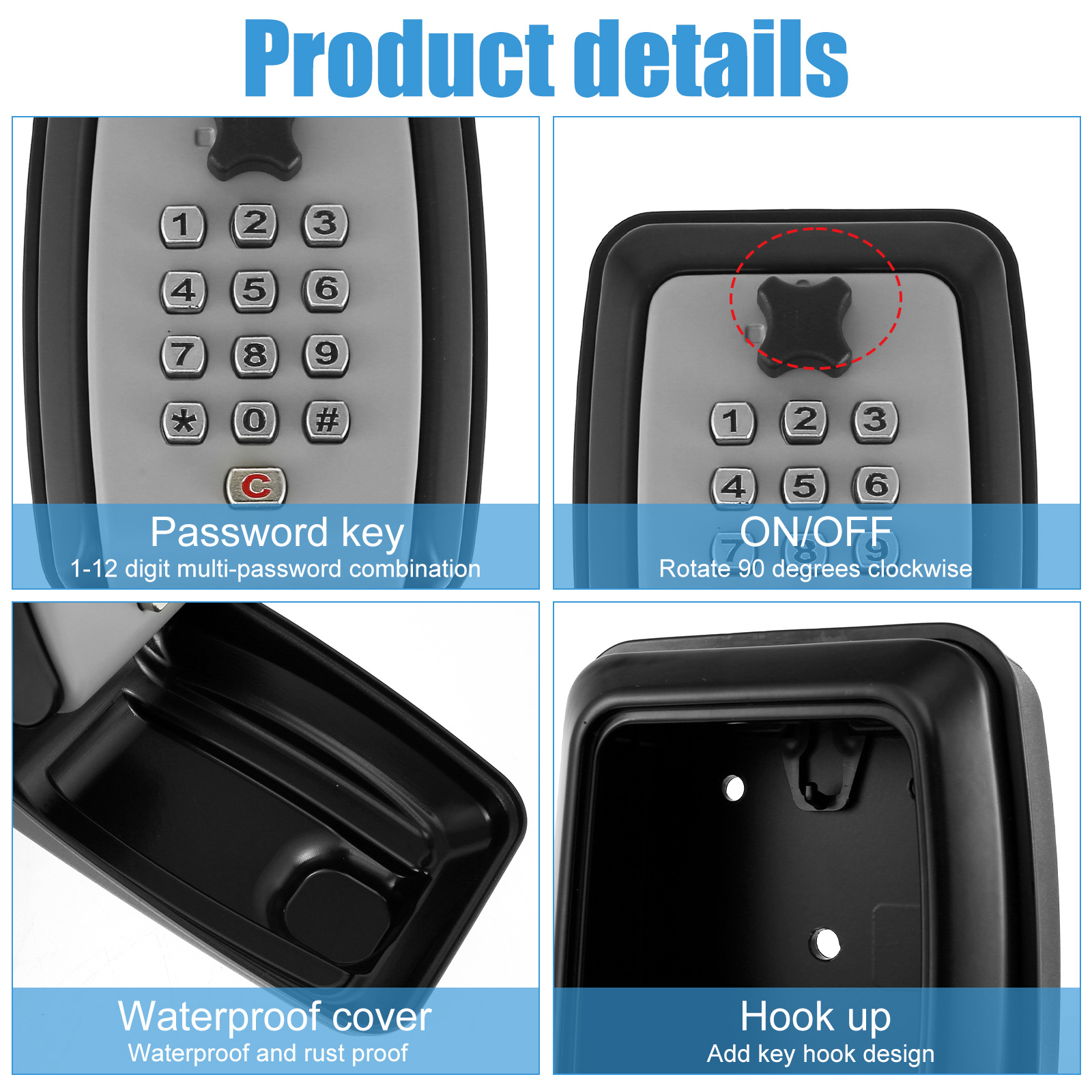 Key Lock Box Wall-Mount Secret - Home Security Key Box 评论和价格