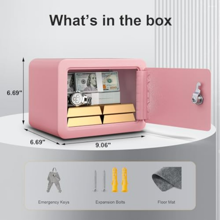 0.23 Cubic Small Safe Box for  - Home Security Key Box 评论和价格
