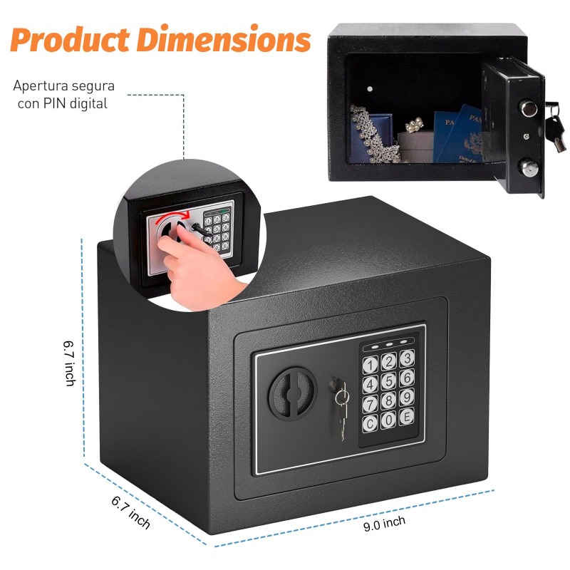Digital Electronic Safe Box wi - Home Security Key Box 评论和价格