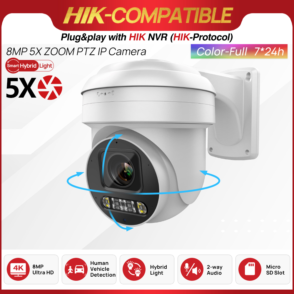 8MP ColorVu PTZ IP Camera 5X Z - Home Security Hikvision 评论和价格