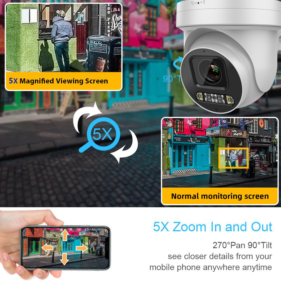 8MP ColorVu PTZ IP Camera 5X Z - Home Security Hikvision 评论和价格