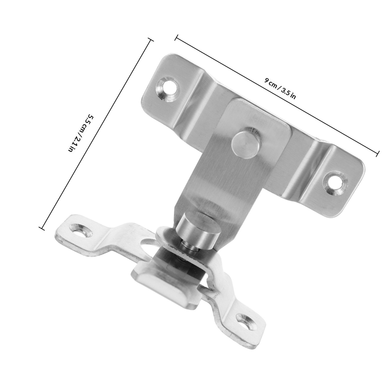 2Pcs Stainless Steel Latch Loc - Home Security Door Reinforcement Lock 评论和价格