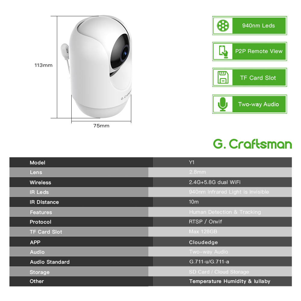 C G,Craftsman Y1 Baby Monitor, - Home Security Monitor 评论和价格