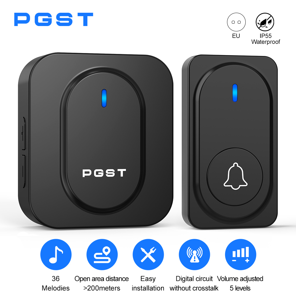PGST Wireless Doorbell 36 Chim - Home Security Lights 评论和价格