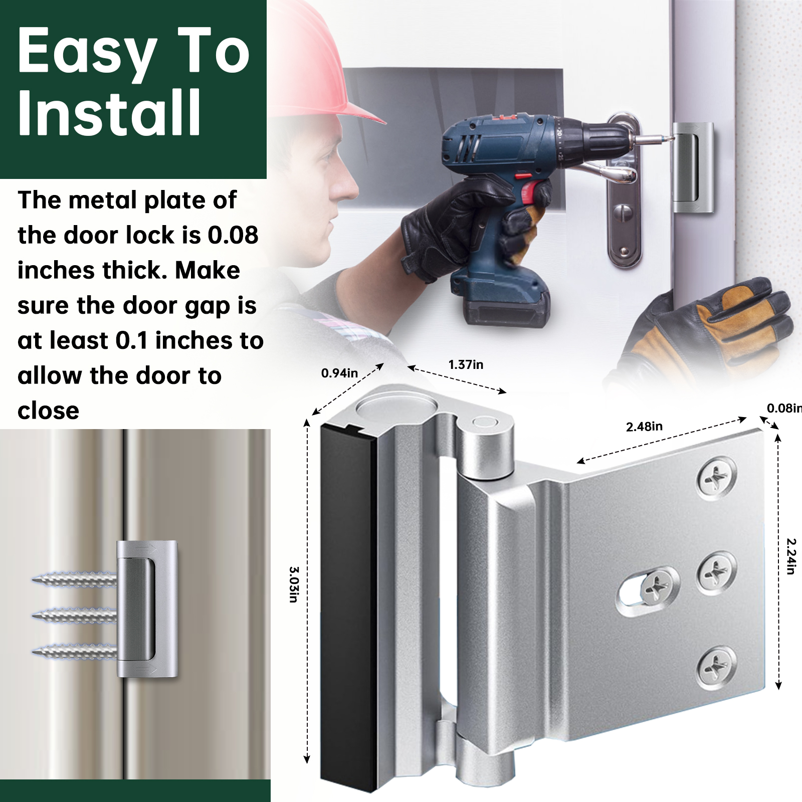 KERUI Home Security Door Lock  - Home Security Door Reinforcement Lock 评论和价格