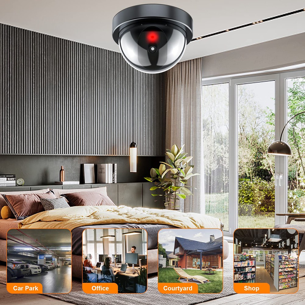 Dummy Security Camera,Fake Cam - Home Security Lights 评论和价格