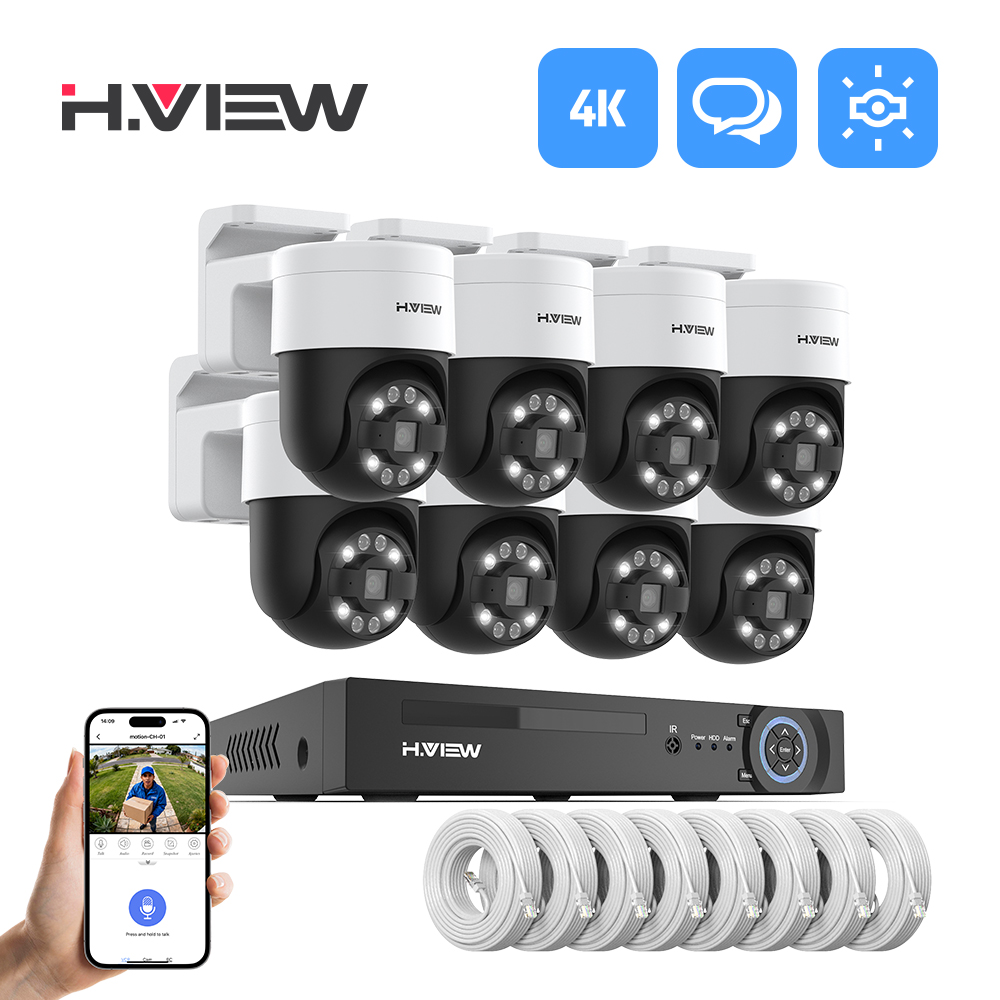 H.view 8Ch 4K 5MP 8MP Cctv Sec - Home Security Brand 评论和价格