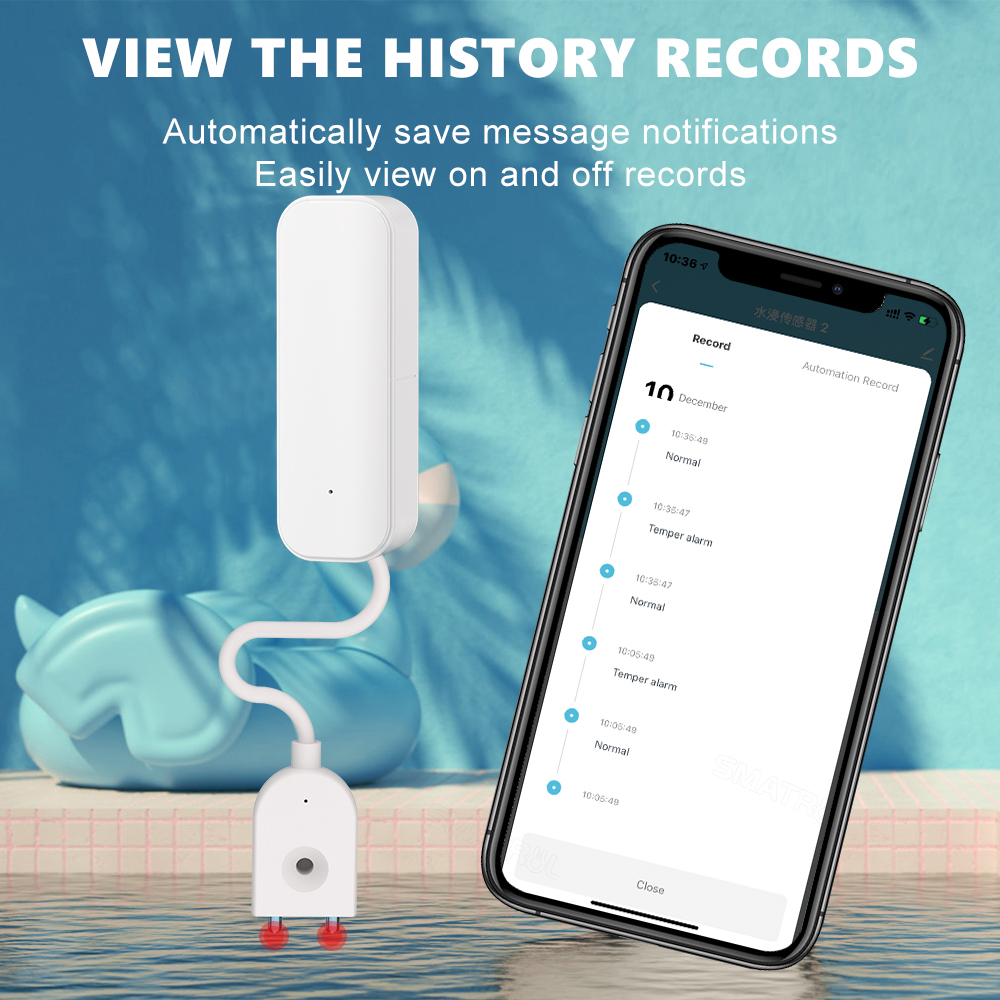 WiFi/Zigbee Water Sensor Tuya  - Home Security With Ai 评论和价格