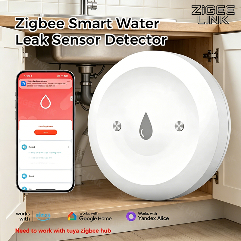 Zigbee3.0 Smart Water Leak Sen - Home Security Monitor 评论和价格