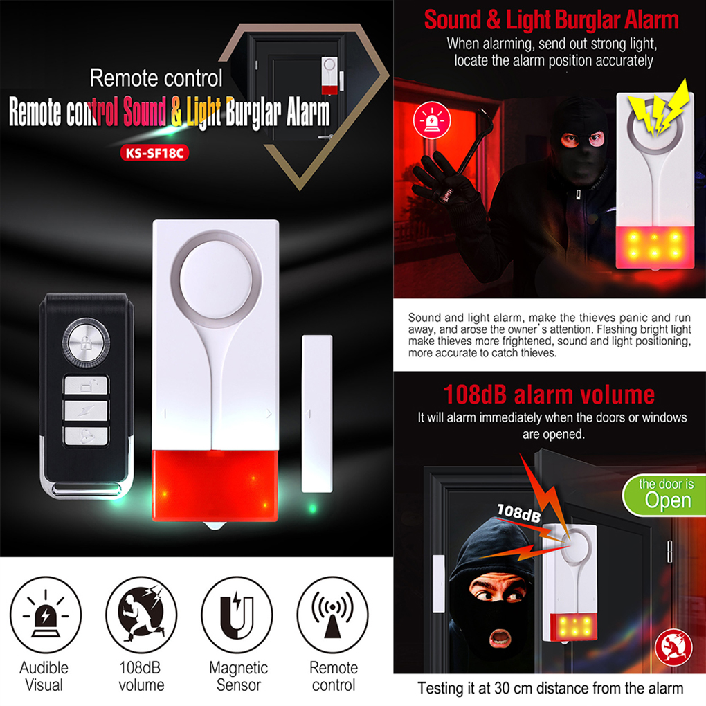 Anti-Theft Alarm 110db Loud Do - Window Alarm Sensor 评论和价格