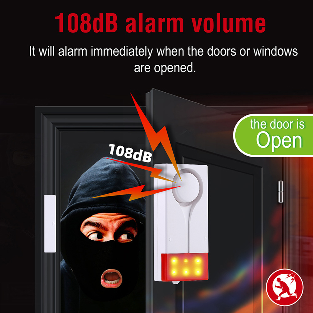 Anti-Theft Alarm 110db Loud Do - Window Alarm Sensor 评论和价格