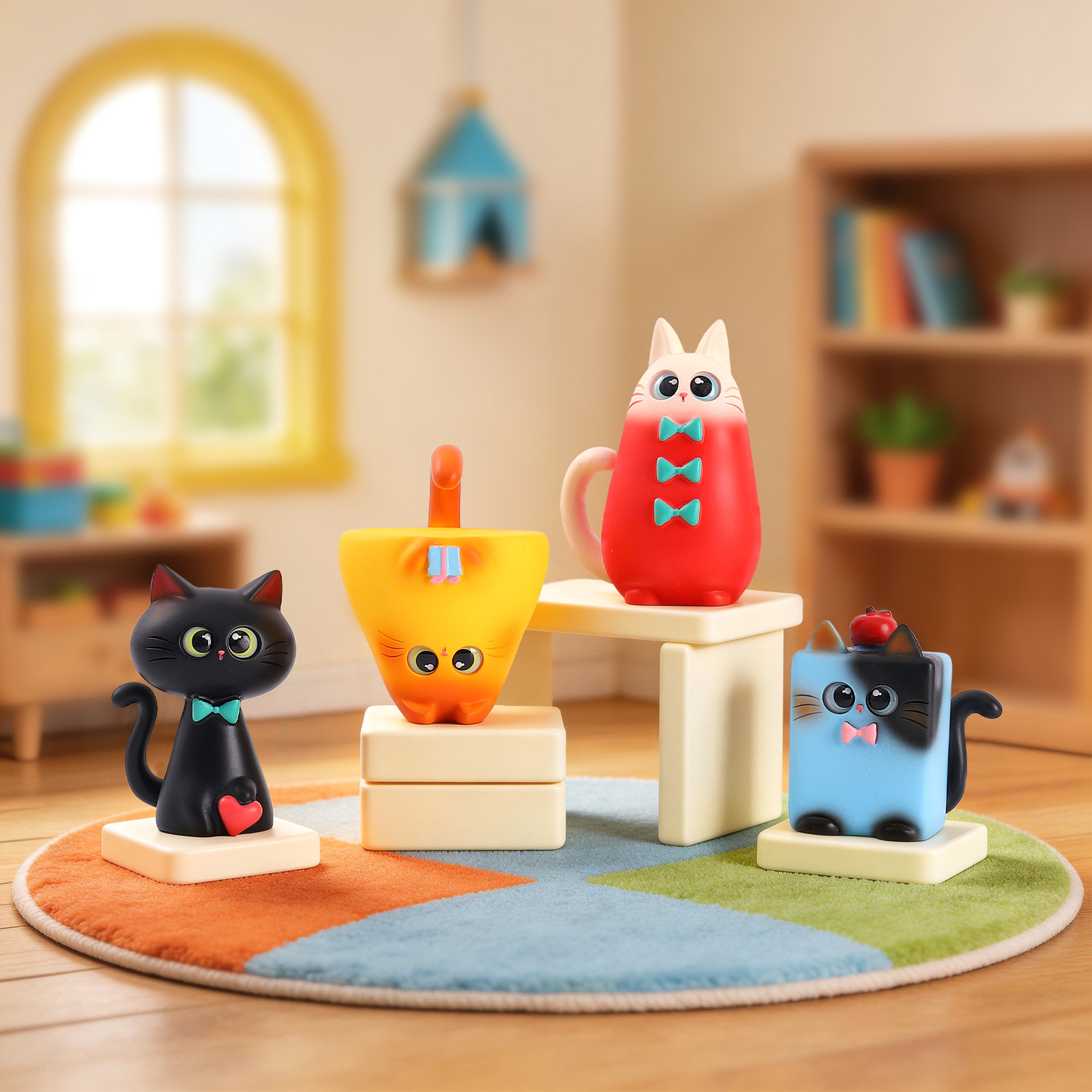 Blind Box Cat Figurine Resin C - Home Security Officer 评论和价格