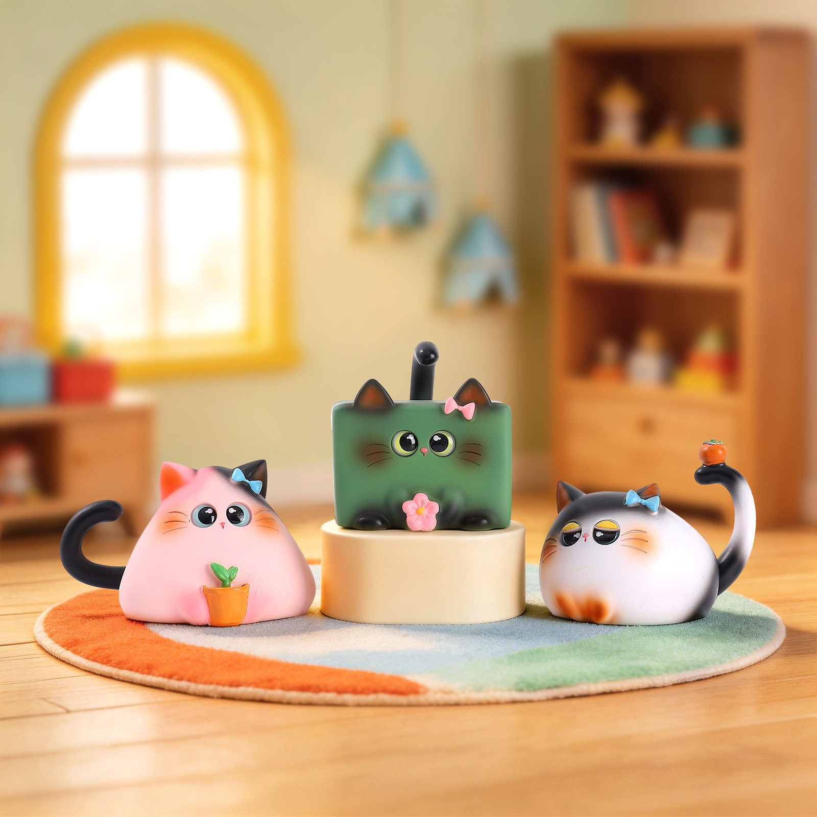 Blind Box Cat Figurine Resin C - Home Security Officer 评论和价格