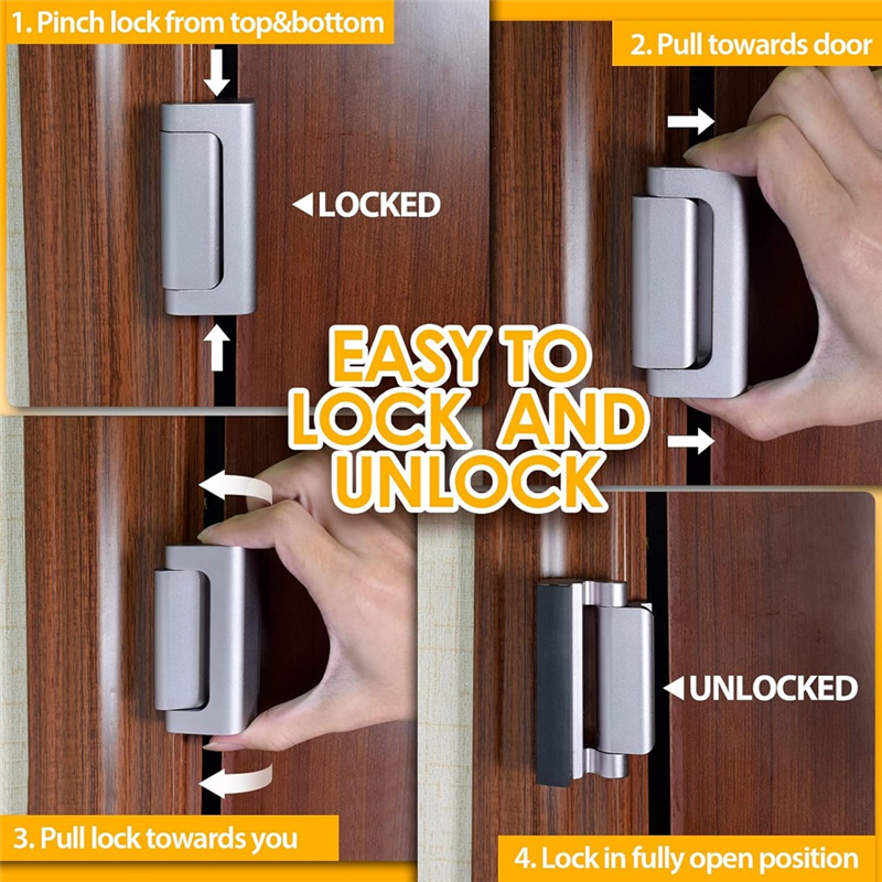 B84B-Child-Proof Front Door Lo - Home Security Door Reinforcement Lock 评论和价格