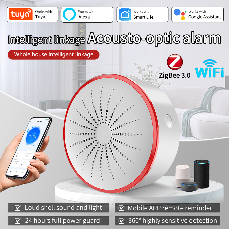 Tuya WiFi ZigBee Smart Alarm S - Home Security Lights 评论和价格