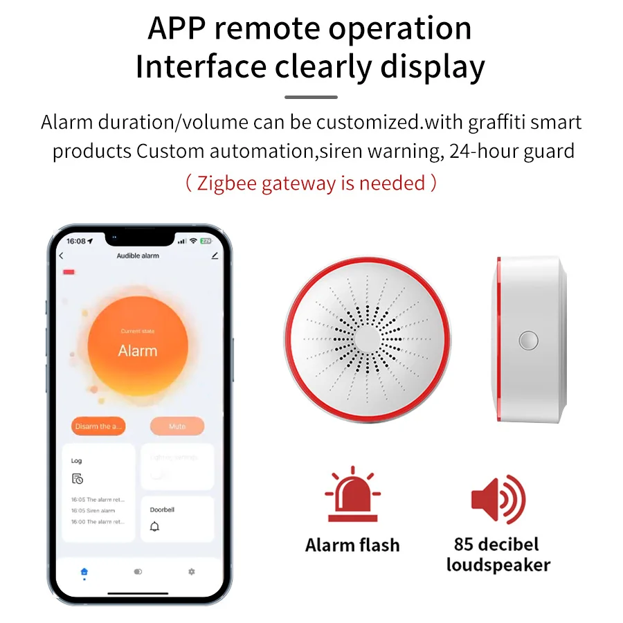 Tuya WiFi ZigBee Smart Alarm S - Home Security Lights 评论和价格