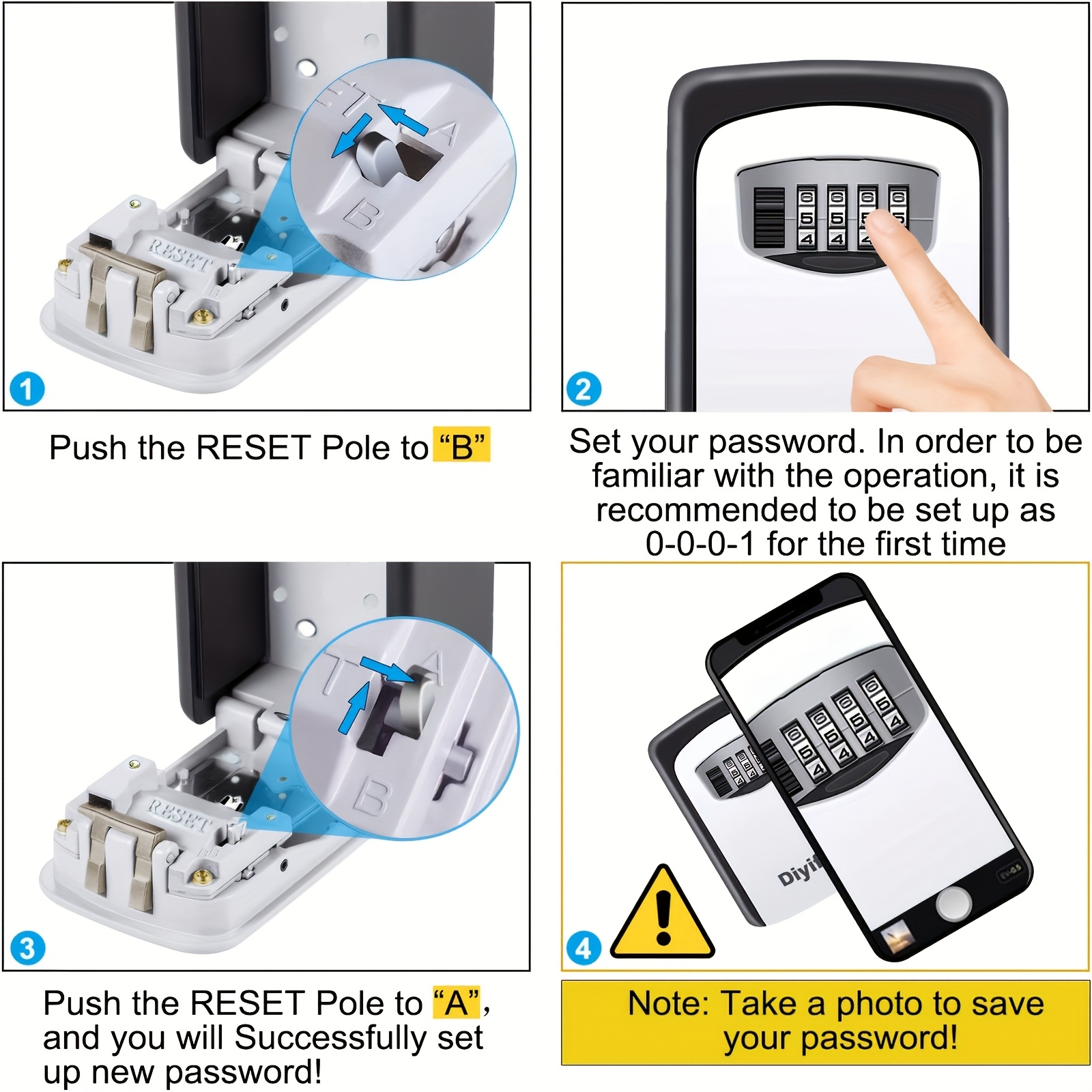 1pc Ultra-Secure Safety Key Bo - Home Security Key Box 评论和价格