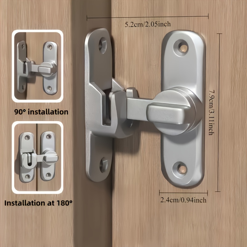 90/180 Degree Flip Sliding Doo - Home Security Door Reinforcement Lock 评论和价格