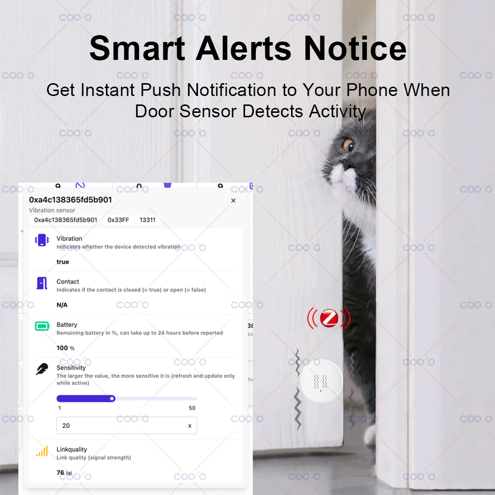 ZigBee 3.0 Vibration Sensor Re - Window Alarm Sensor 评论和价格