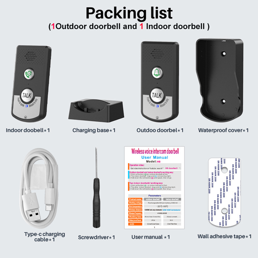 Wireless Two Way Voice Interco - Home Security Units 评论和价格