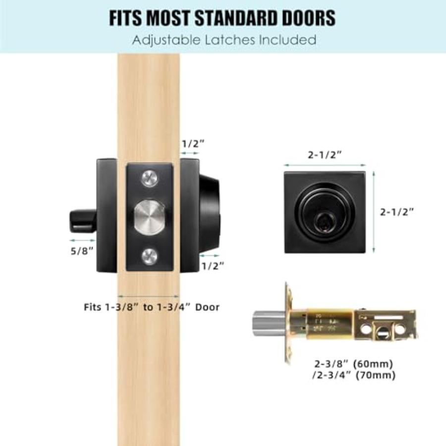 Matte Black Square Single Cyli - Home Security Officer 评论和价格