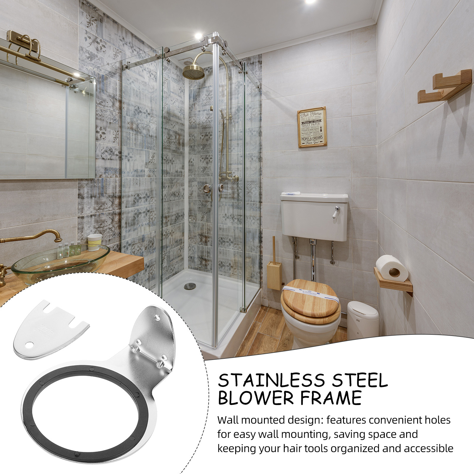 Heavy-Duty Metal Hair Dryer Ho - Home Security Units 评论和价格