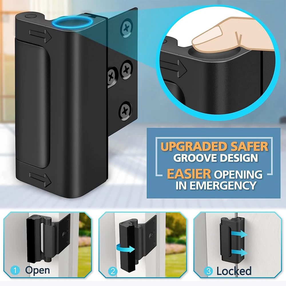 New Home Security Door Lock Al - Home Security Door Reinforcement Lock 评论和价格