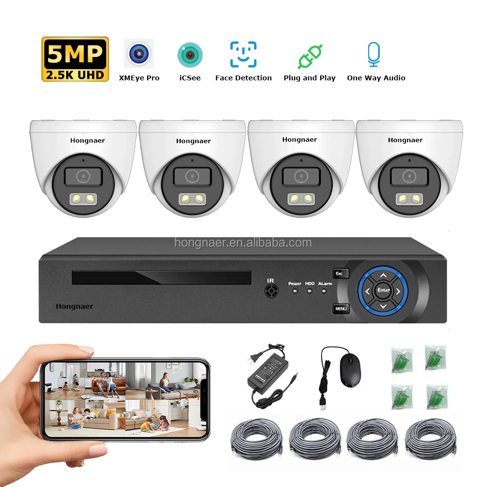2026 Hongnaer 4MP 5MP 8MP 4CH  - Home Security Indoor Cameras 评论和价格