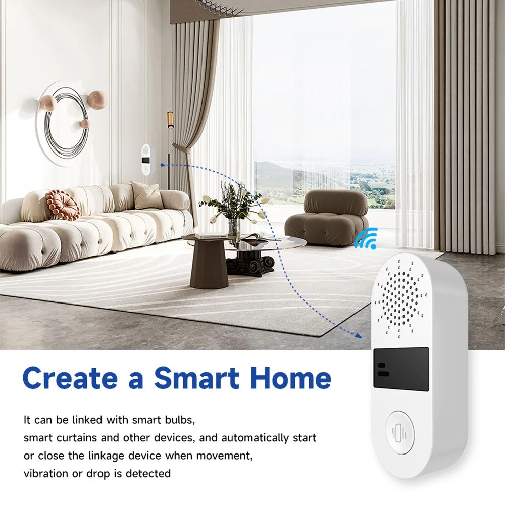Tuya WiFi Vibration Sensor - 1 - Home Security With Ai 评论和价格