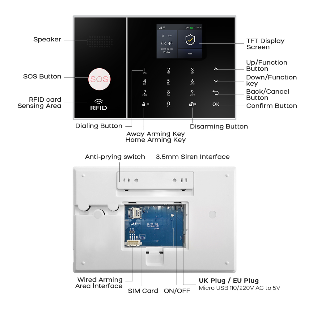 Smart Home Alarm System 4G WiF - Home Security No Monthly Fee 评论和价格
