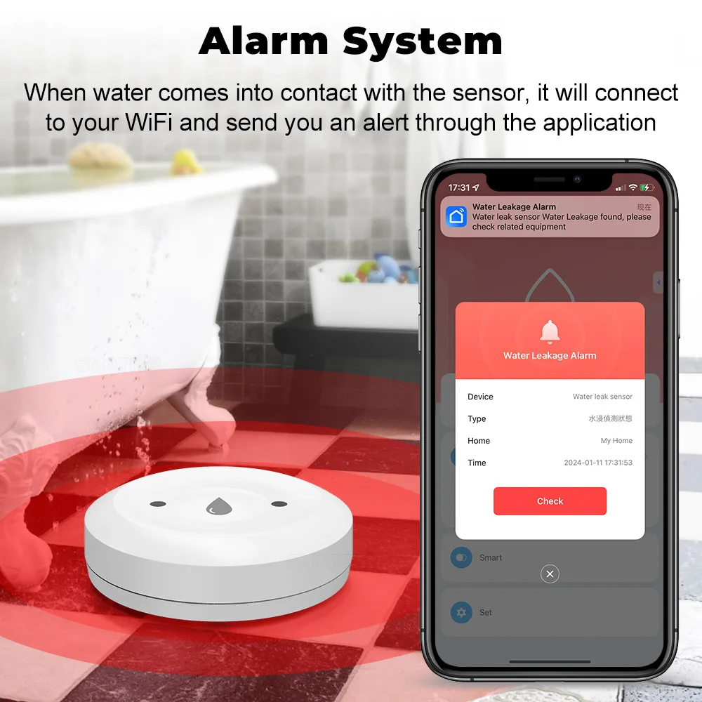 Tuya Smart for Zigbee Water Se - Home Security Monitor 评论和价格