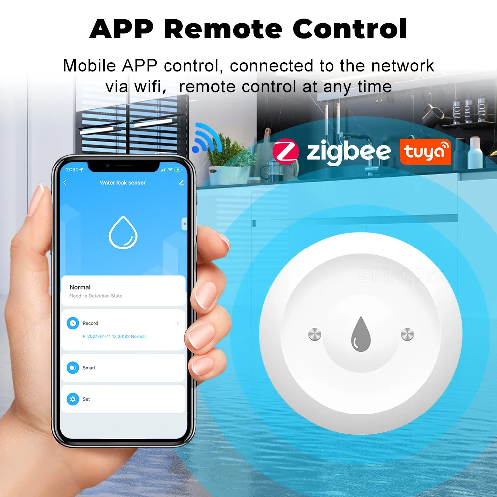 Tuya Smart for Zigbee Water Se - Home Security Monitor 评论和价格