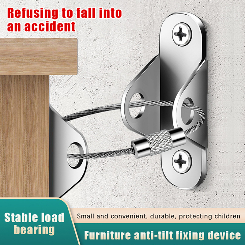 1Set Anti-Tip Furniture Anchor - Home Security Tips 评论和价格