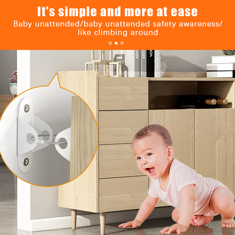 1Set Anti-Tip Furniture Anchor - Home Security Tips 评论和价格