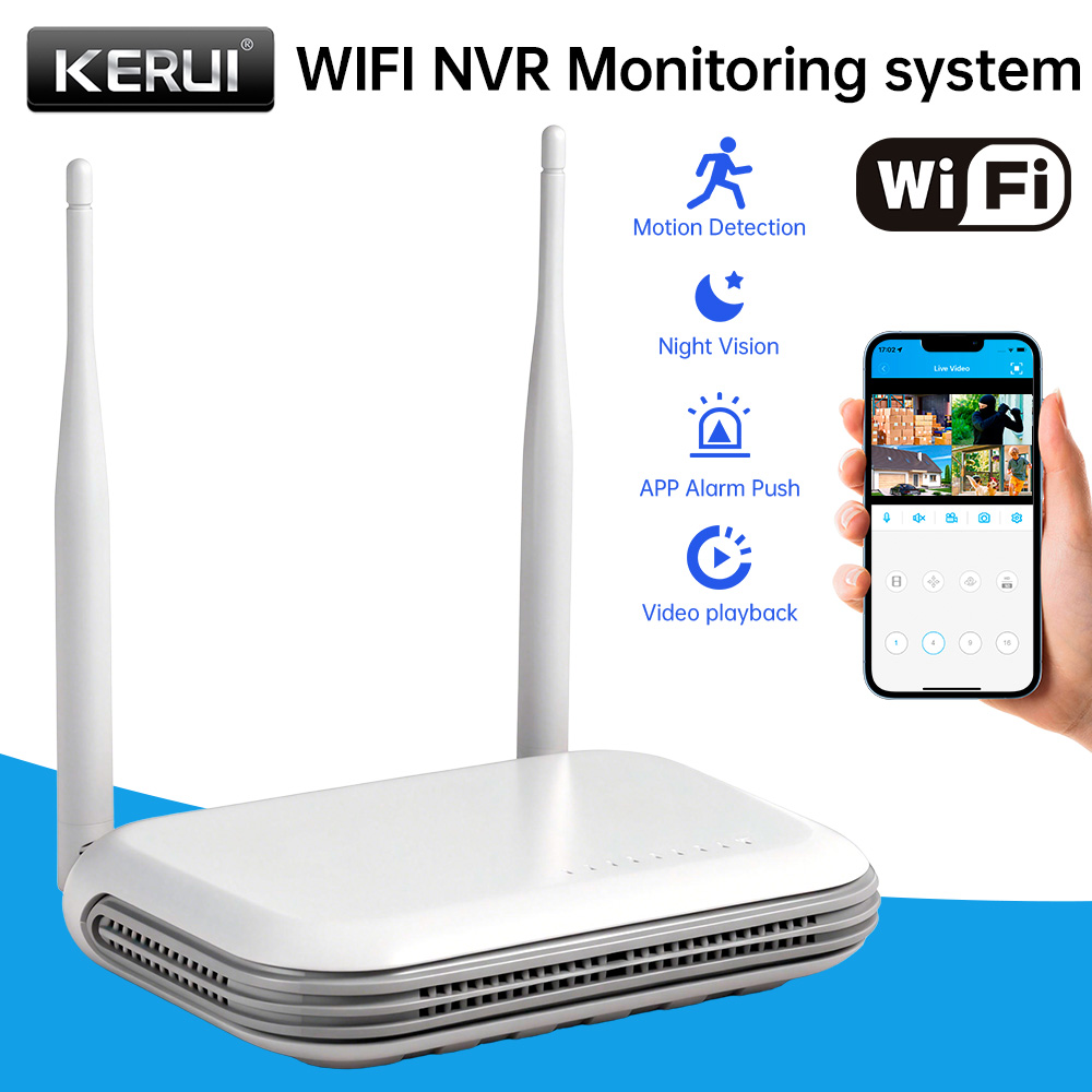 KERUI Mini Network WIFI 8CH NV - Home Security Monitor 评论和价格