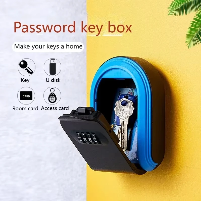 Wall Mount Key Lock Box, 4 Dig - Home Security Key Box 评论和价格