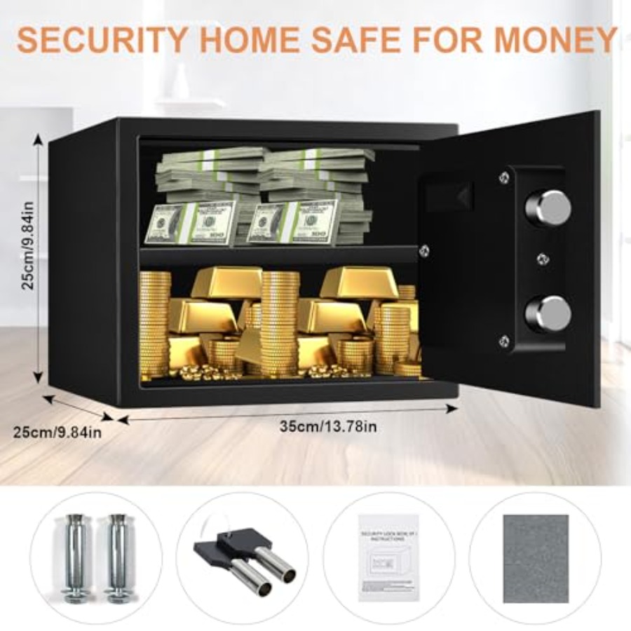 Safe Box Fireproof Waterproof  - Home Security Key Box 评论和价格