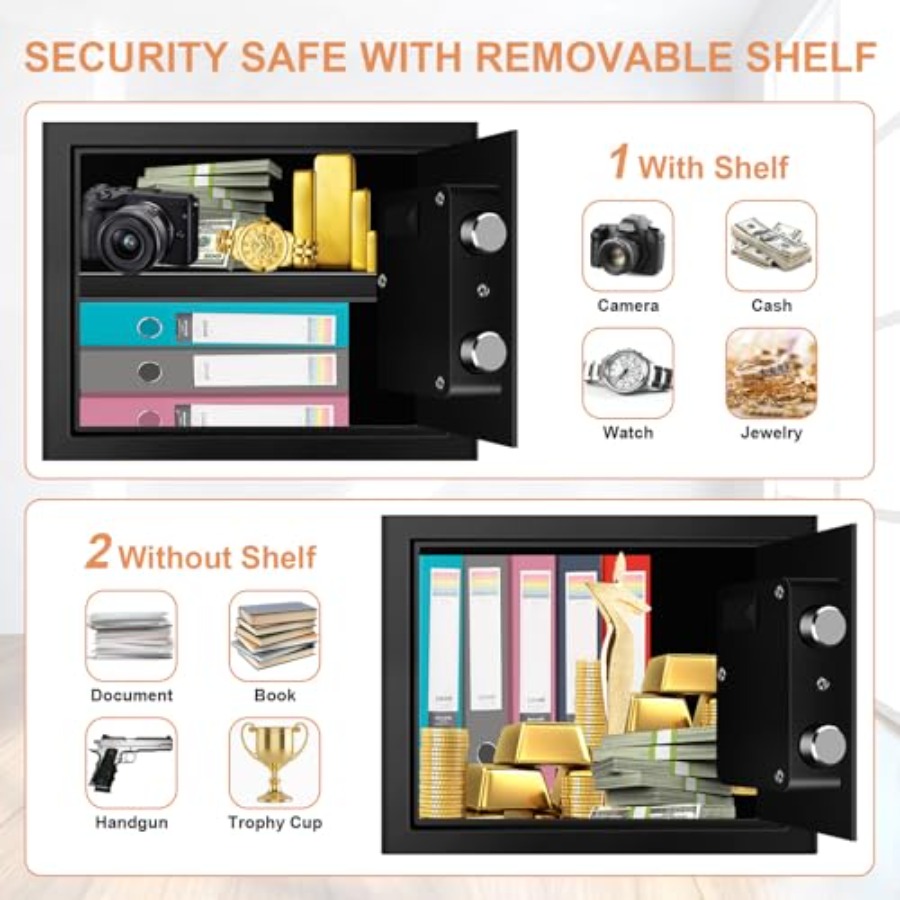 Safe Box Fireproof Waterproof  - Home Security Key Box 评论和价格