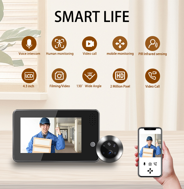 4.3inch Tuya Smartlife WiFi Do - Home Security Indoor Cameras 评论和价格